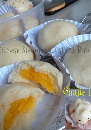 Foto resep Bakpao Custard. /Chinese Steamed Custard Bun
