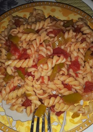 صورة لوصفة معكرونة بالخضار 😋😋😋