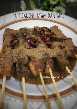 Foto resep Sate daging sapi dan ayam #kitaberbagi
