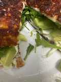 542. Tortitas de queso con aguacate (picoteo)