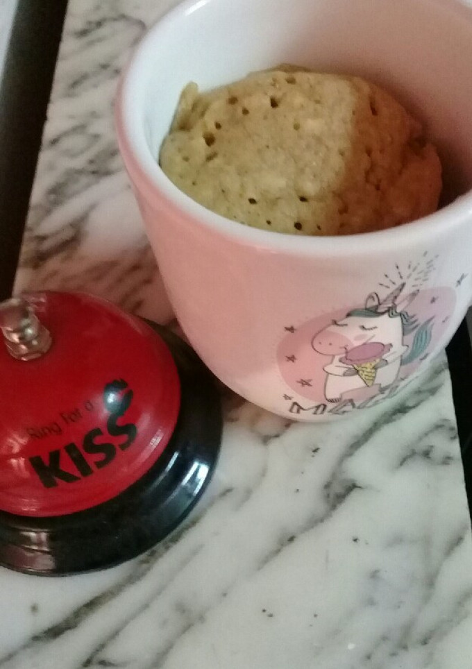 Una foto de Mug cake de vainilla con maca🏵