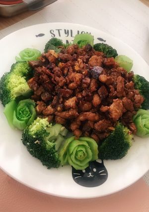 冬菇絞肉青江菜 的食譜成品照片
