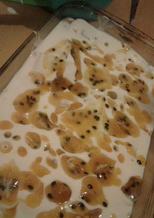 A picture of Granadilla Fridge Tart Dessert.