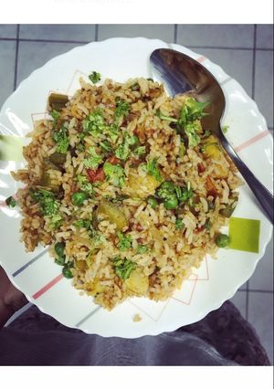 A picture of Tawa Pulao - Mumbai Style.