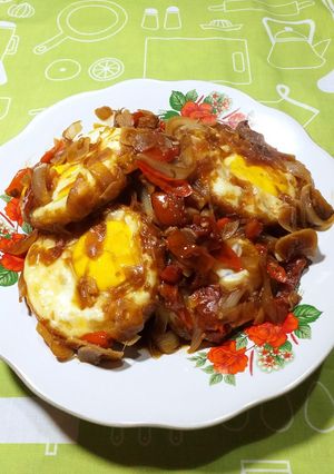 Foto resep Telur Ceplok Saus Inggris