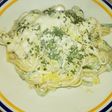 Tagliatelle paglia e fieno cardoncelli e panna