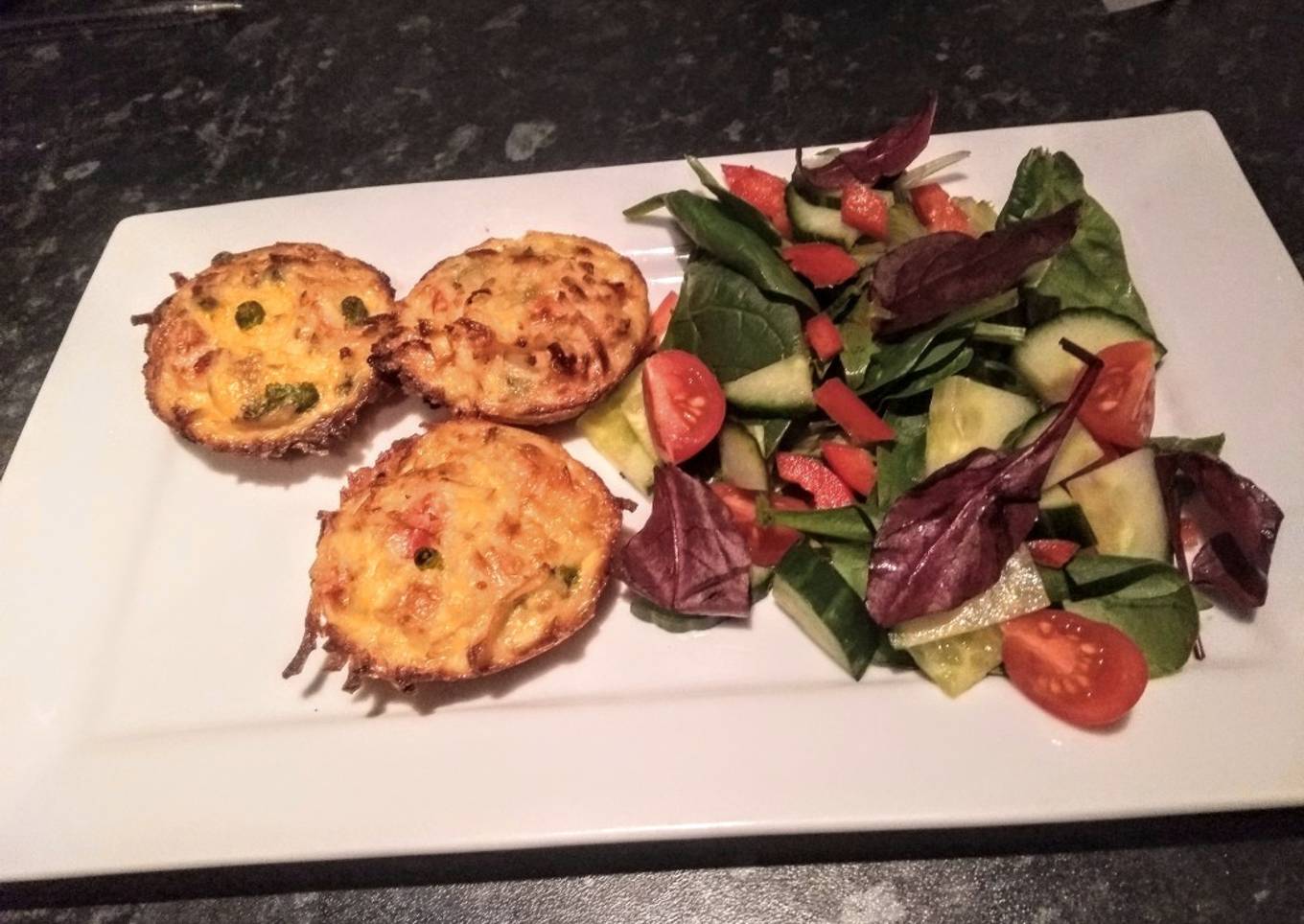 Vegetable potato oven pancakes