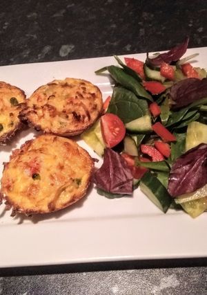 A picture of Vegetable potato oven pancakes.