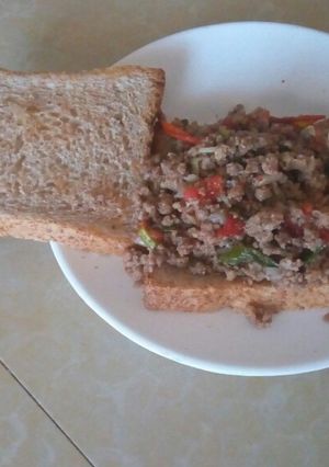 A picture of Mince Meat Sandwich # Local Ingredients Contest.