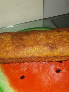 Una foto de Muffin de plátano con forma de keke