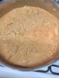 Espagueti cremoso con chipotle y pechuga