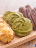 Video: Piped Butter Cookies (Original/Matcha/Chocolate)