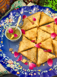 A picture of Sweet mini samosa.