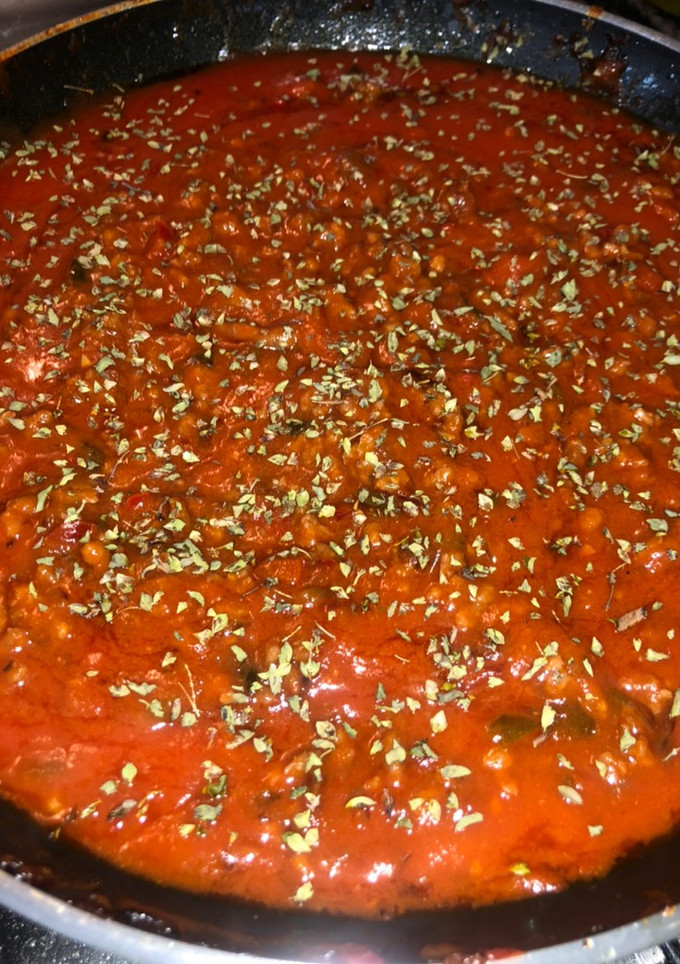 Una foto de Salsa tomate y carne