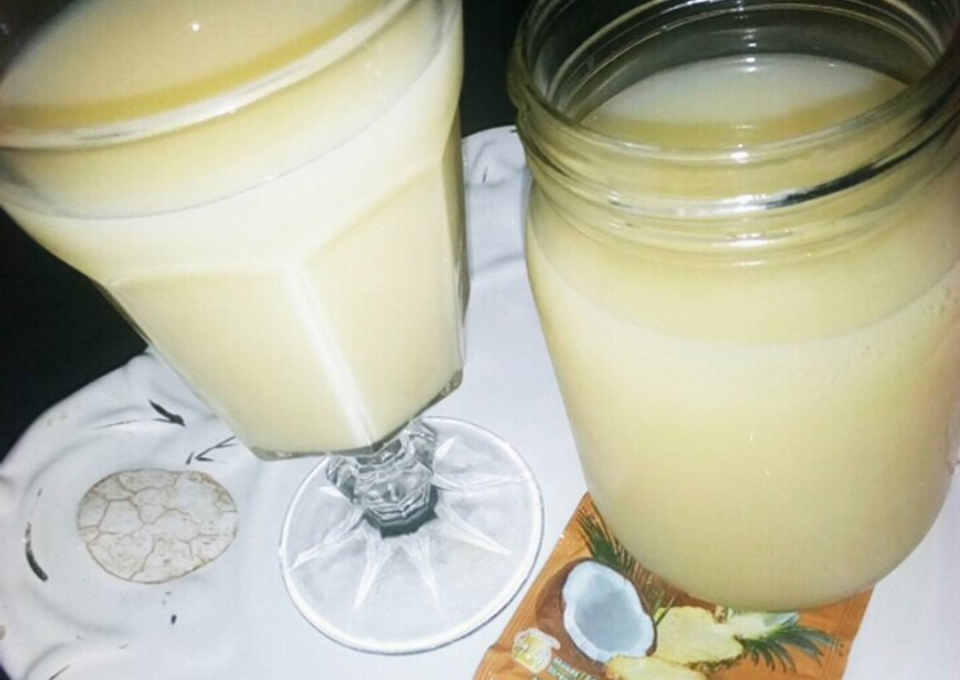 Steps to Make Super Quick Homemade Pineapple and coconut juice