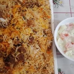 A picture of Beef biryani.