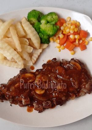Foto resep Sirloin steak with blackpaper souce