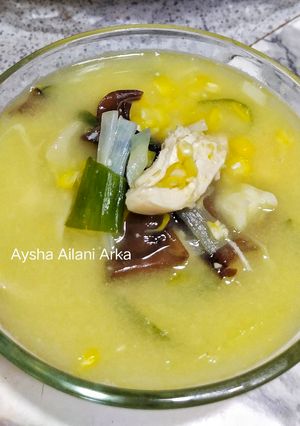 Foto resep Soup Ayam Jamur Jagung Manis
