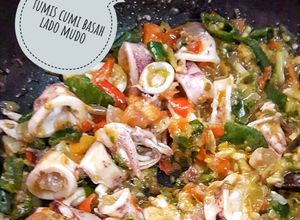 Foto resep Cumi basah lado mudo (cabe hijau)