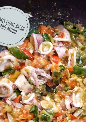 Foto resep Cumi basah lado mudo (cabe hijau)