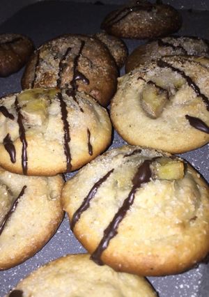 Una foto de Galletitas de banana de vainilla y chocolate 🍌🍪🍫