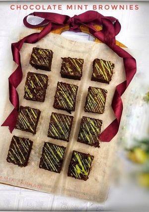 A picture of Mint brownies.