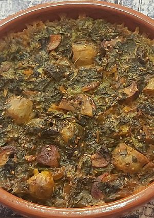 Una foto de Arroz integral con verduras al horno