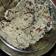A picture of Khajur dry fruit roll.