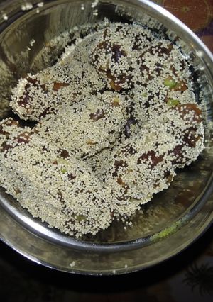 A picture of Khajur dry fruit roll.