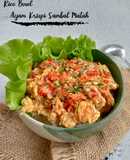 Rice bowl ayam Krispi Sambal matah