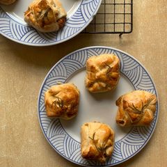A picture of Butter Squash x Sweet Potato with Rosemary’s pastry.