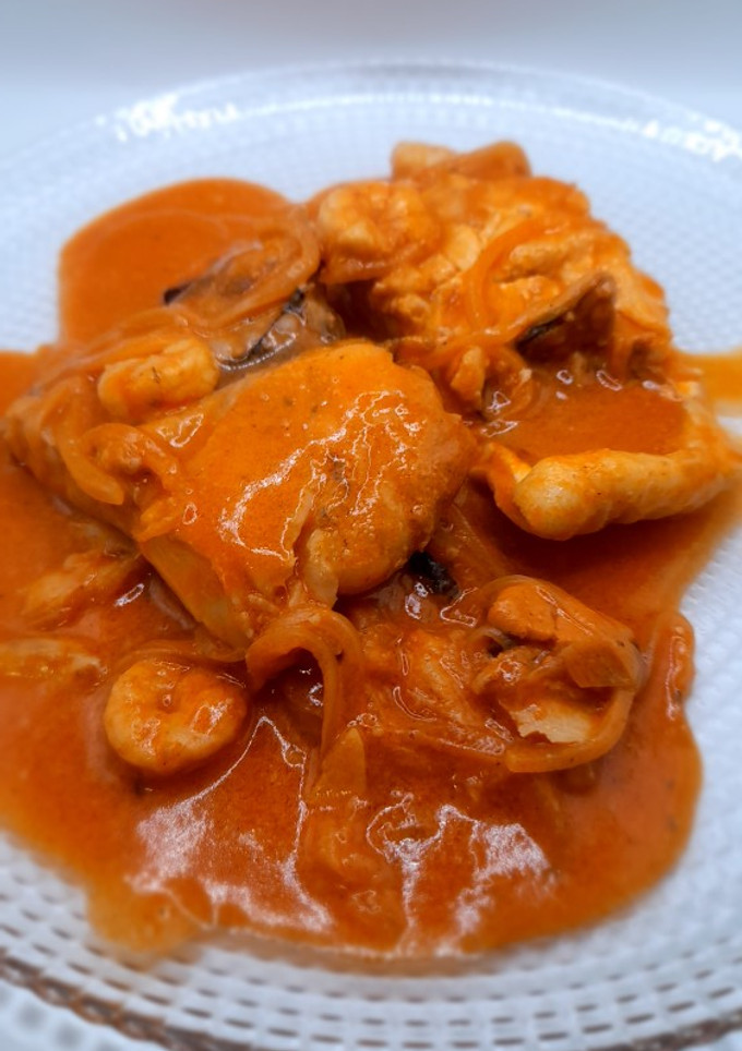 Una foto de Romescada de pescado