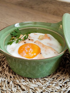 Una foto de Cocotte de espinacas y salmón