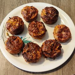 A picture of Onion stalk sweet potato muffins.