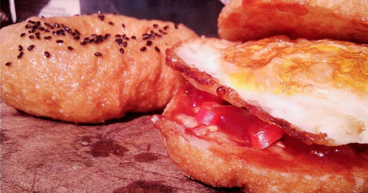 Resep Fried Bagel with Egg (Bagel Goreng ala Kribo) oleh Kribo Kitchen Cookpad