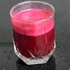 A picture of Beetroot Pomegranate Lemon 🍋 juice (BPL).