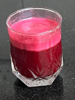 A picture of Beetroot Pomegranate Lemon 🍋 juice (BPL).