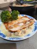 Filetes de Pechuga de Pavo al ajillo en Salsa cremosa