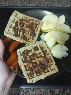 Una foto de 🍏 Waffles de manzana saludables 🍏