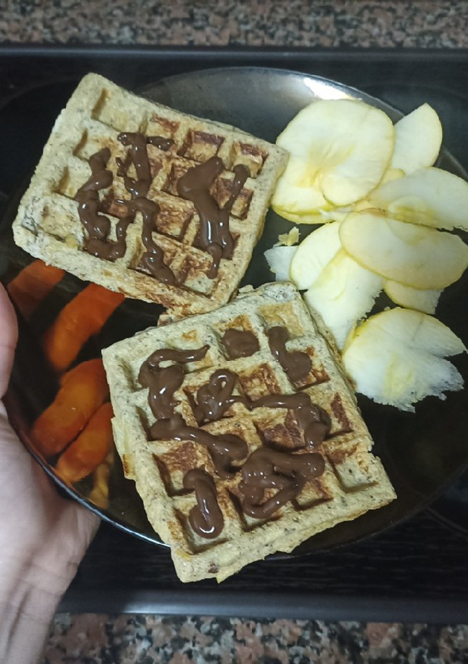 Una foto de 🍏 Waffles de manzana saludables 🍏