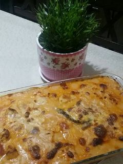 صورة لوصفة صينية البطاطس بالبشاميل والدجاج