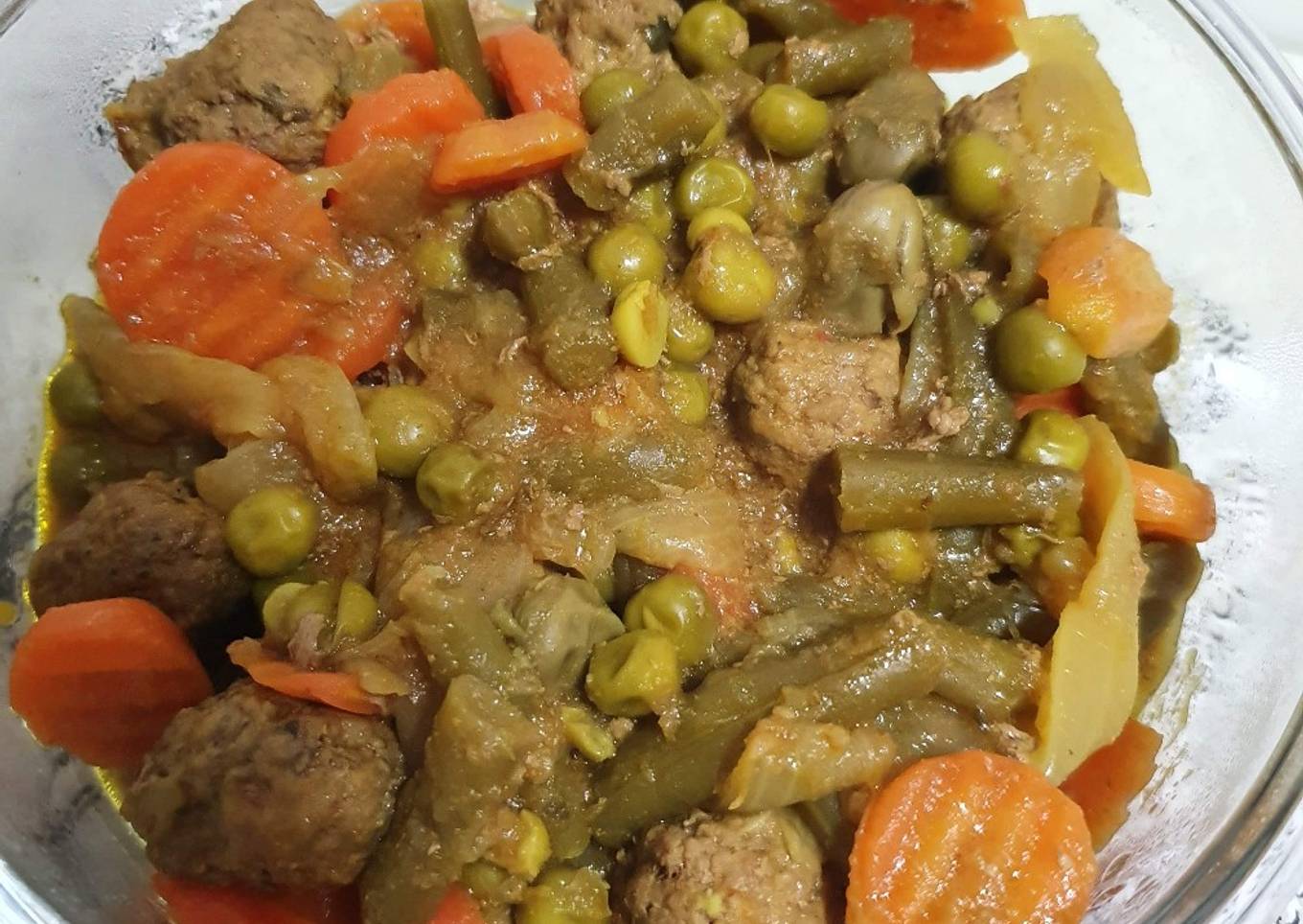 Albóndigas con menestra