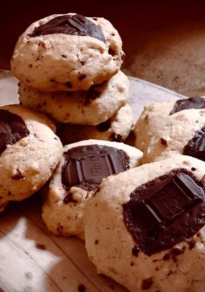 Hình của món 💚 Cookies Hồ Đào (Pecan) & Sô Cô La Tan Chảy.