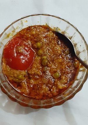 A picture of Soyabean keema Matar.