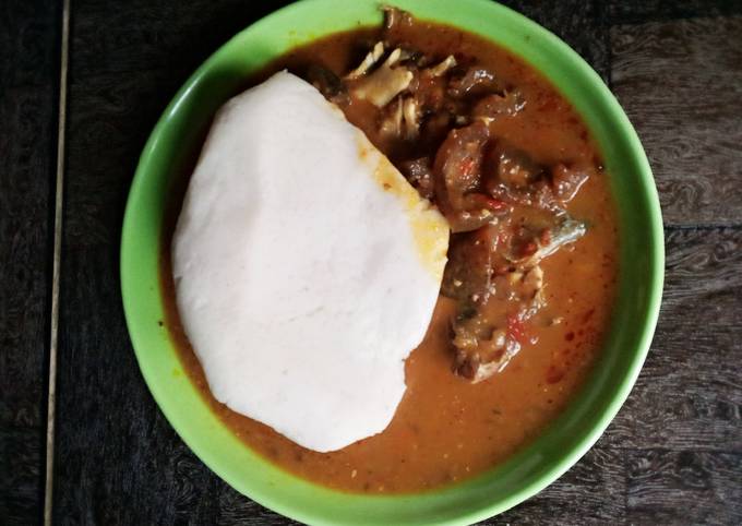 Tuwon shinkafa with Ogbono soup