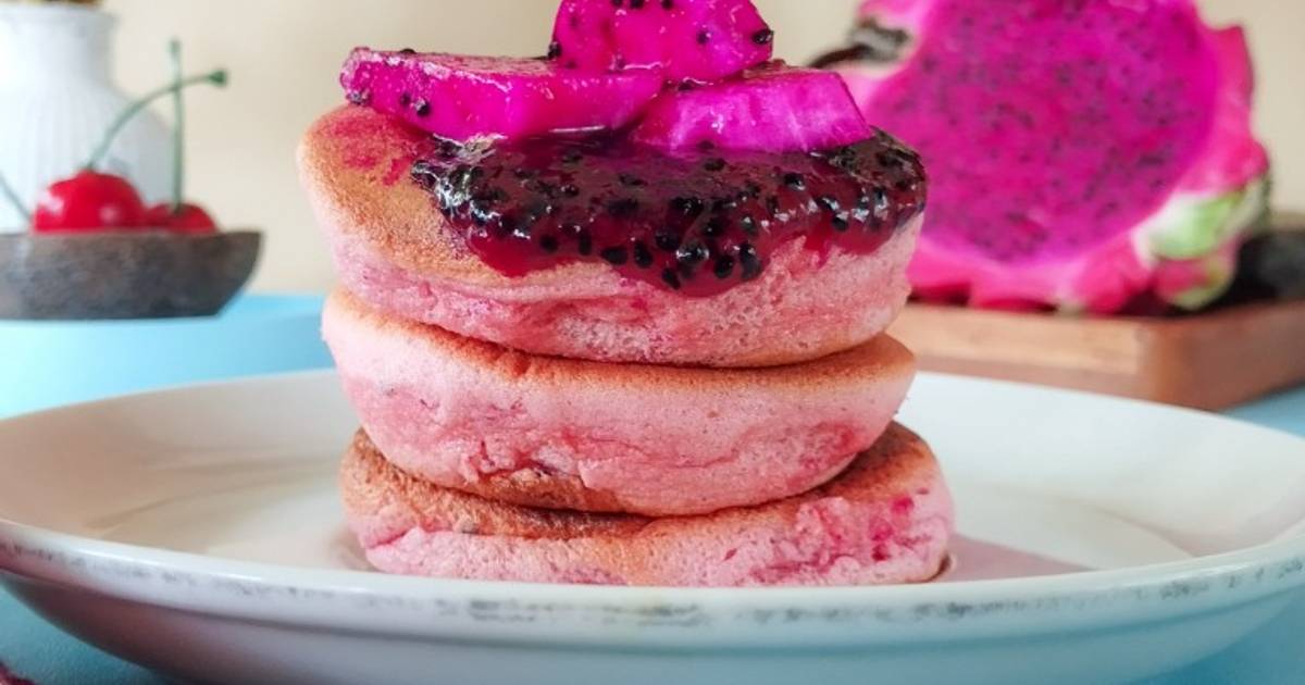 Resep Souffle Pancake Buah Naga oleh Deniza Ika Cookpad