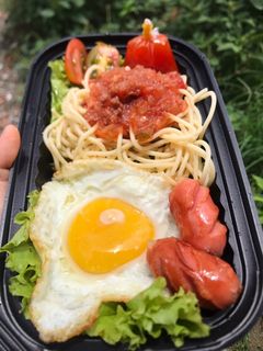 Hình của món Mì ý sốt spaghetti bò bằm đơn giản.
