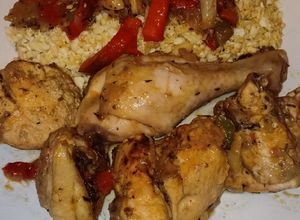 Foto principal de Pollo a la cerveza y coliarroz🇪🇸/sin gluten/low carb/keto/paleo