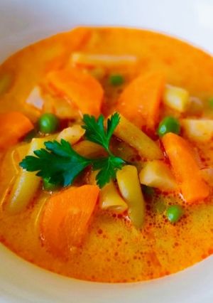 🌲 Téli zöldségleves- zöldbabbal, borsóval ❄️ recept fotója