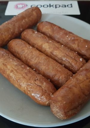 A picture of My take on Chip Shop Sausages. 😘.